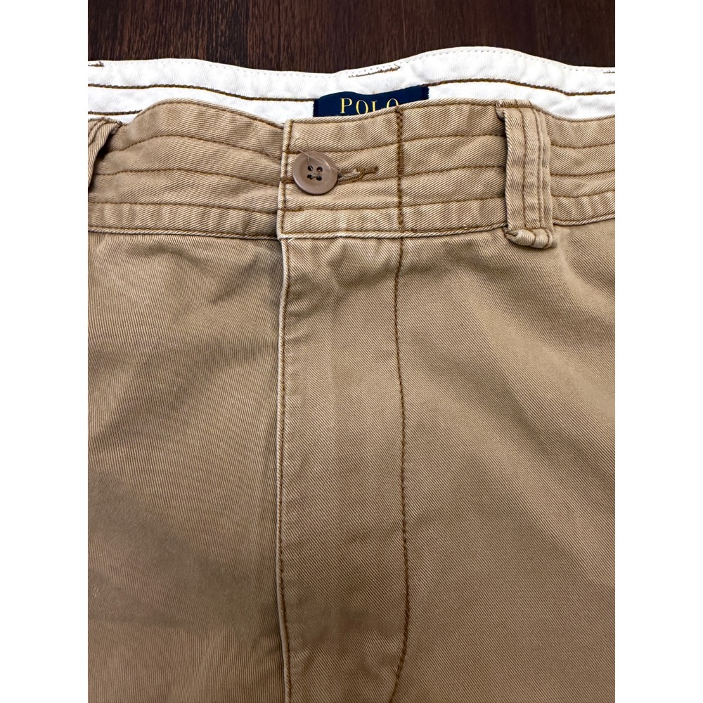 Polo Ralph Lauren Mens Cargo Shorts Tan Khaki Cotton Size 40 - Picture 2 of 12
